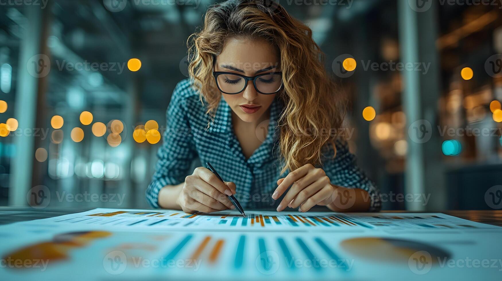Marketing professionals reviewing CRM data to improve lead nurturing and customer acquisition strategies with copy space photo