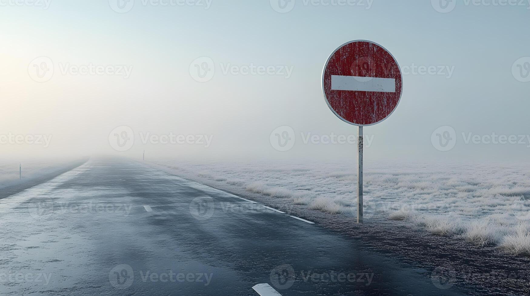 High-quality 3D illustration of an empty highway sign with a clean white backdrop, realistic shadows photo