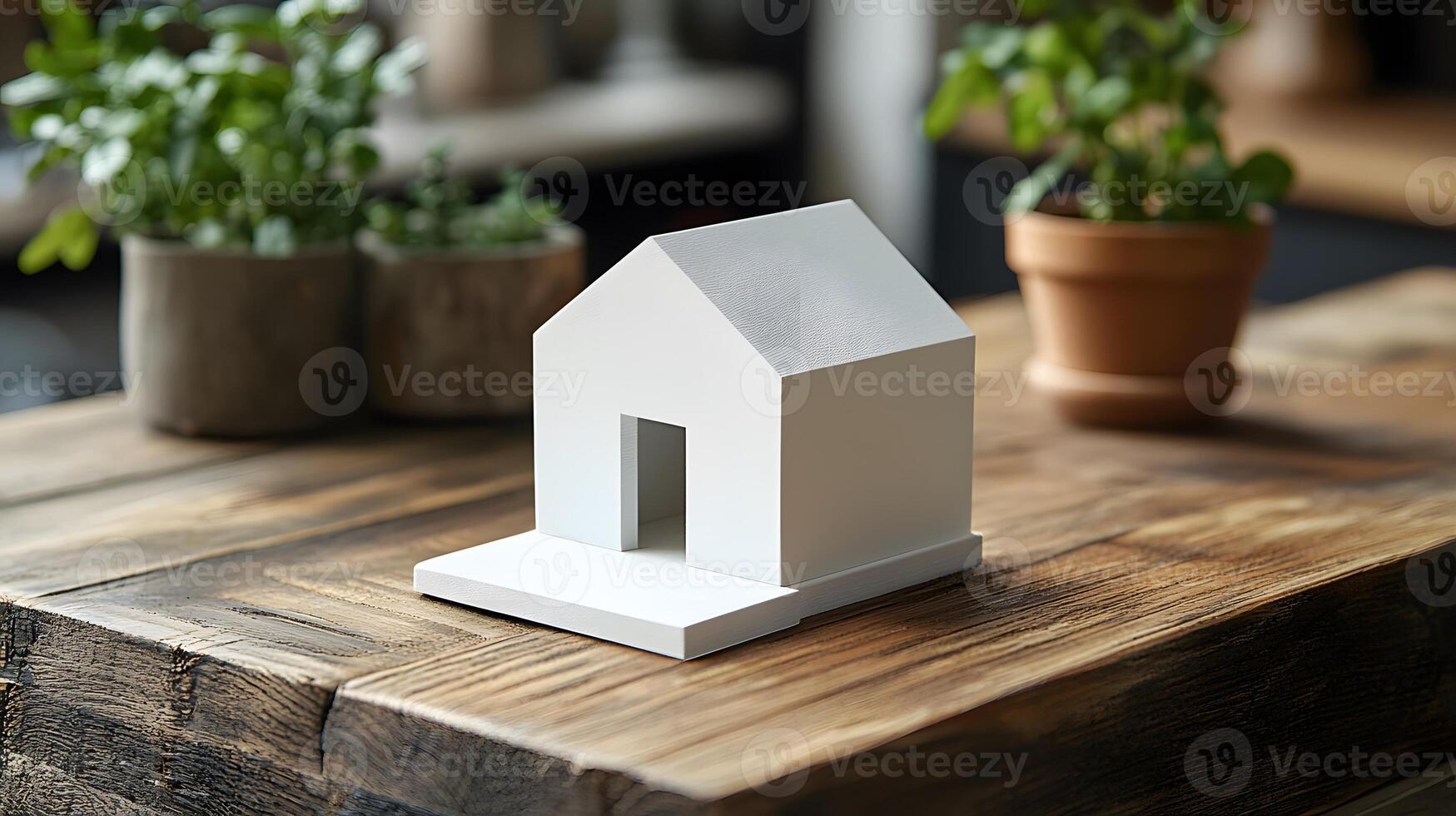Elegant real estate business card template with a minimalist style, showcasing a house logo and contact details on a clean background photo