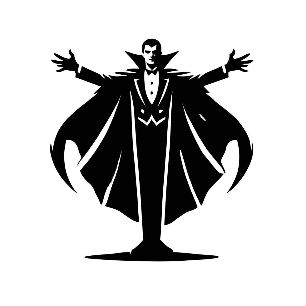 Dracula vampire silhouette vector