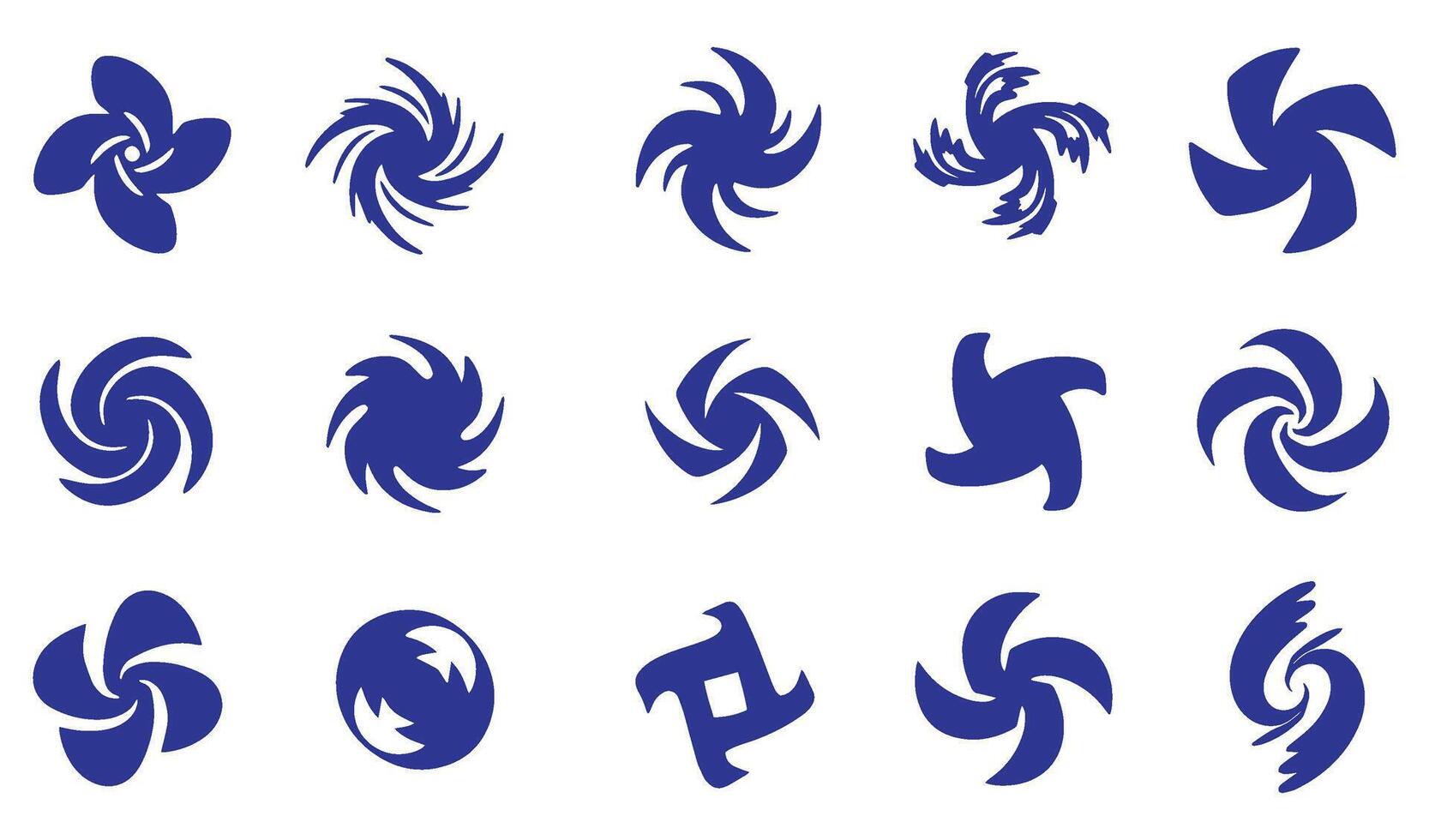 Company logo abstract geomatic shape symbol icon flower botanical outline spiral motion swirl energy whirl texture set vintage retro circle leaf fire water bird wing decorative bundle vector