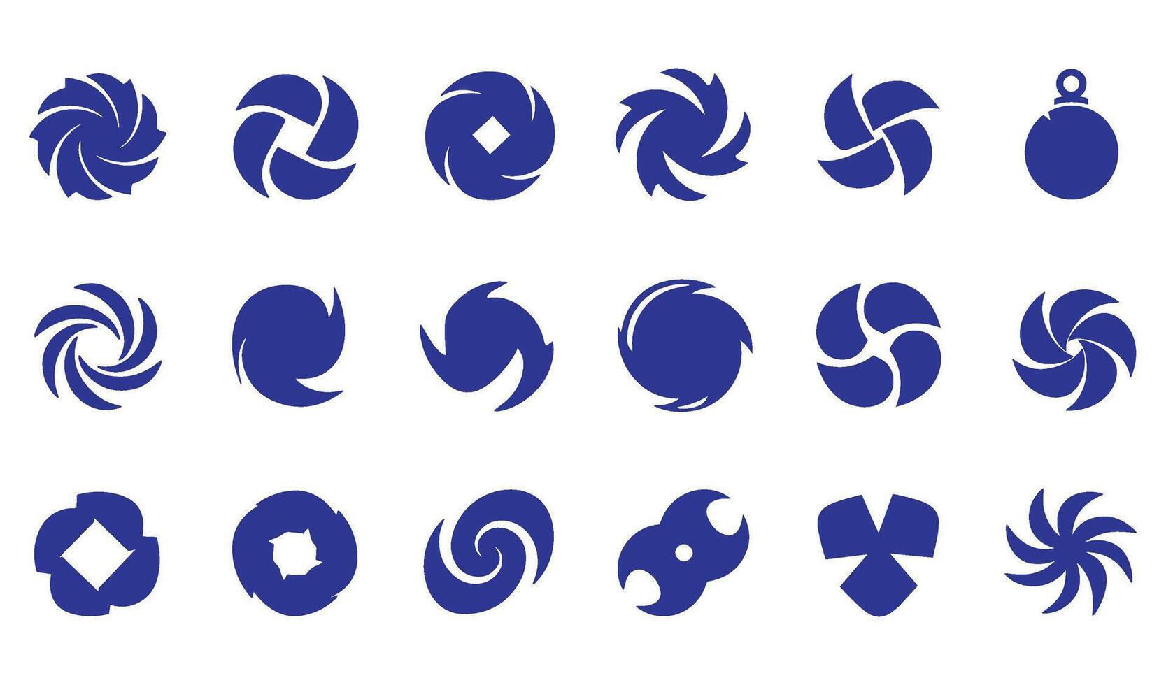 Spiral swirl texture energy motion abstract geomatic shape decorative botanical flower outline icon symbol company logo vintage retro set circle leaf fire water bird wing bundle vector