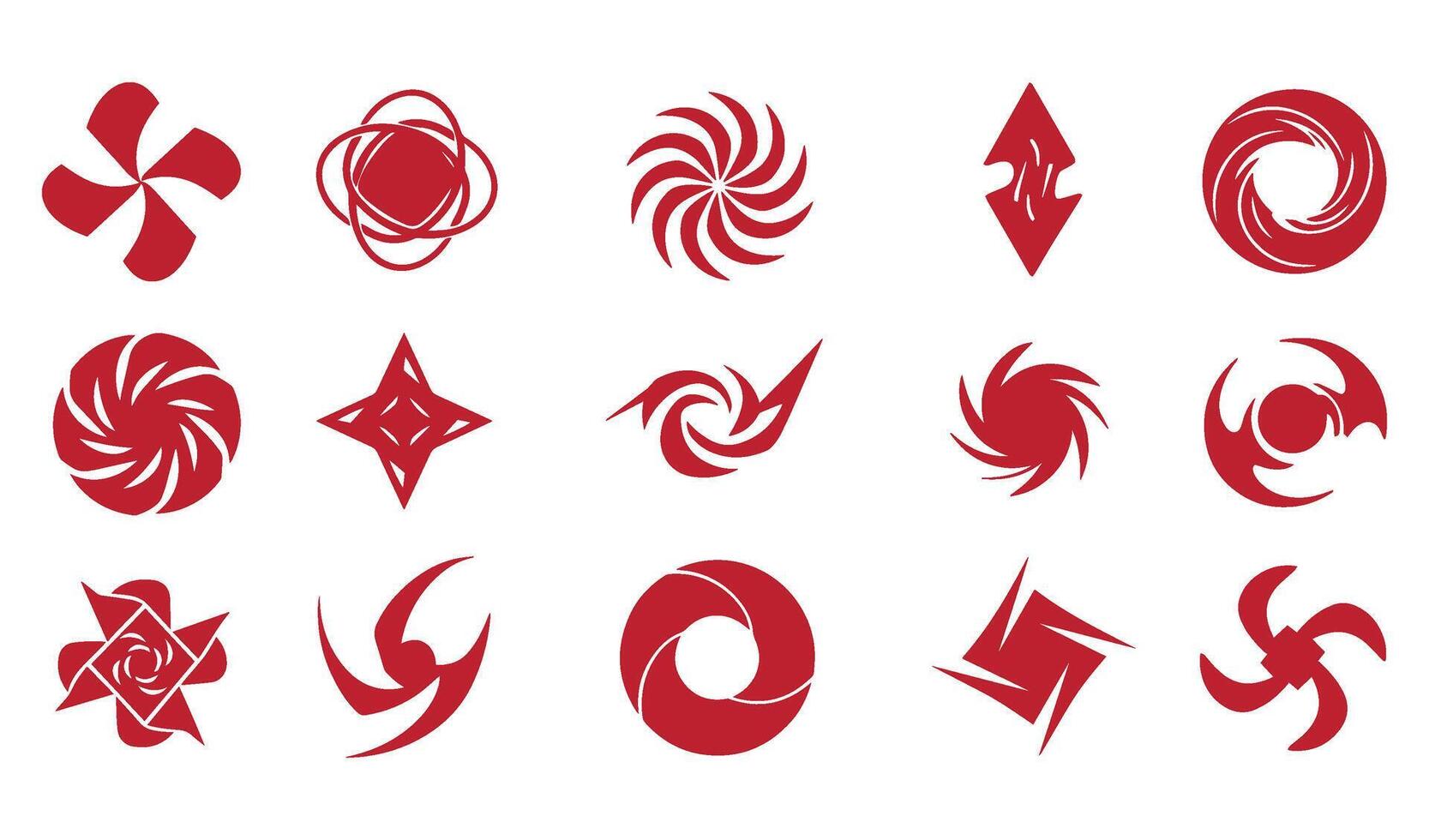 Minimalist logo timeless logo custom symbol icon abstract geomatic Shape botanical outline modern circle leaf fire water bird wing energy spiral motion decorative bundle vector