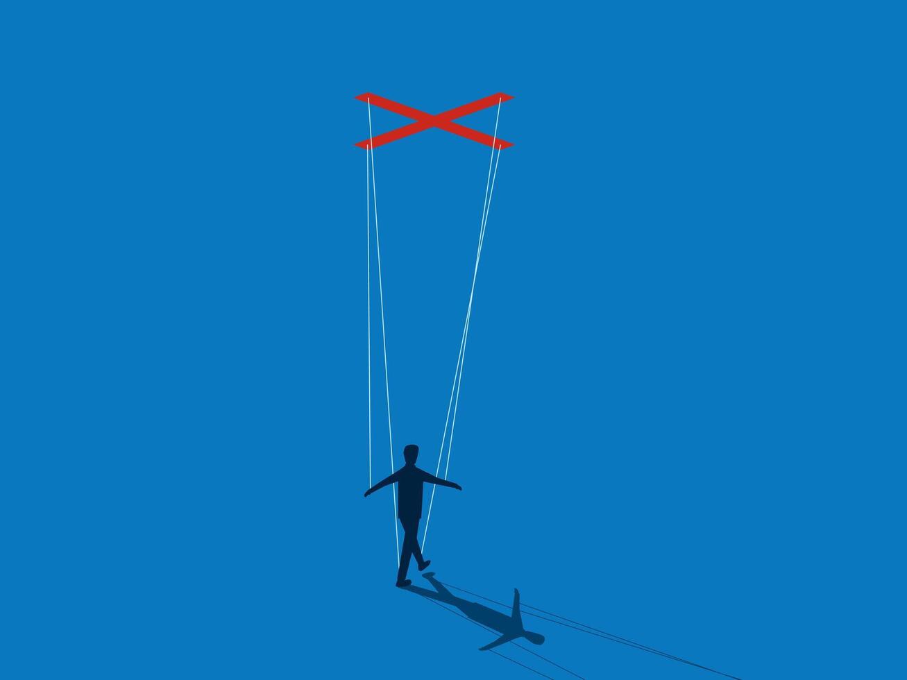 Control of businessmen, corruption and injustice vector