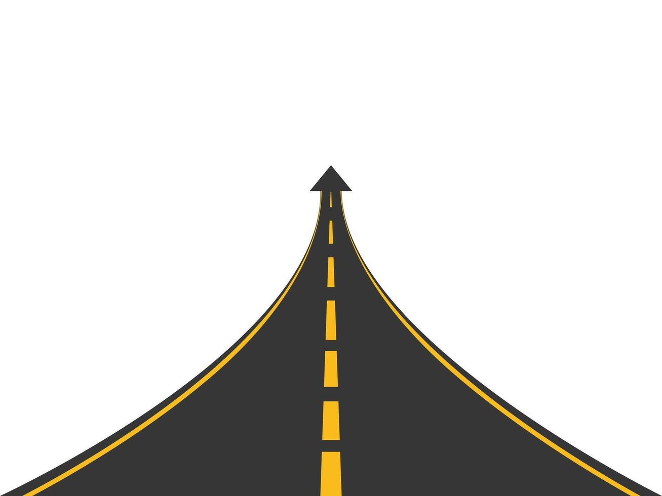 highway, main road of growth, career path, business concept vector