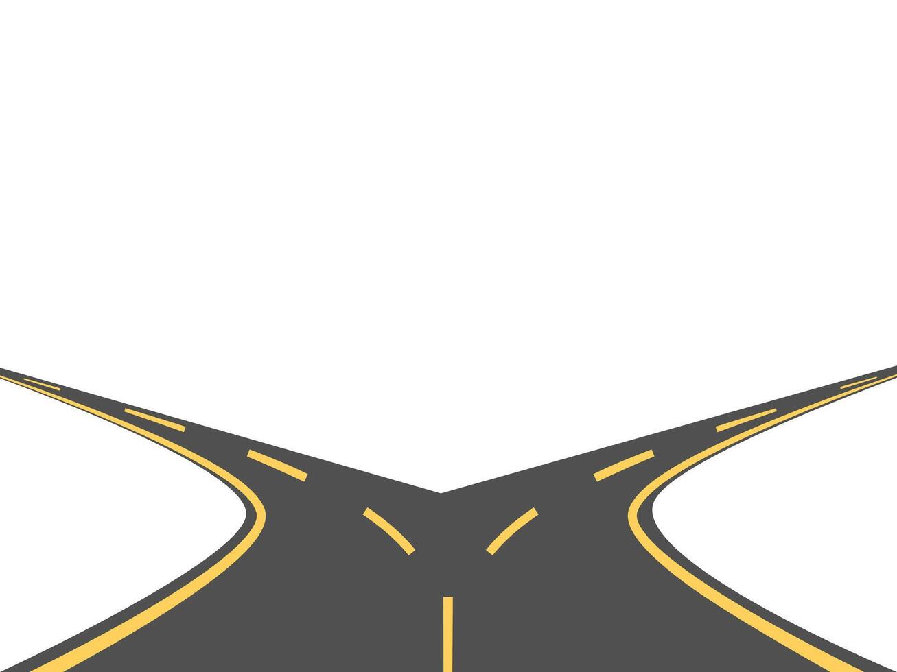 Choose a career, two way highway intersection, business concept. vector