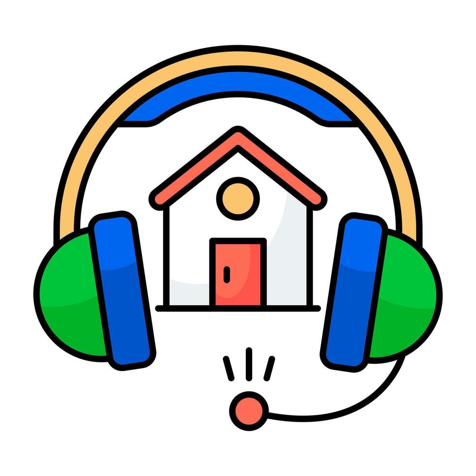 Trendy colored design icon of estate helpline vector