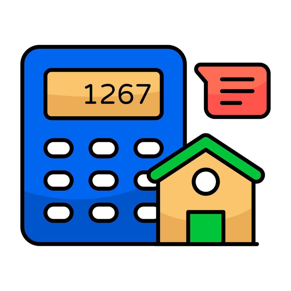 An icon of property calculation vector