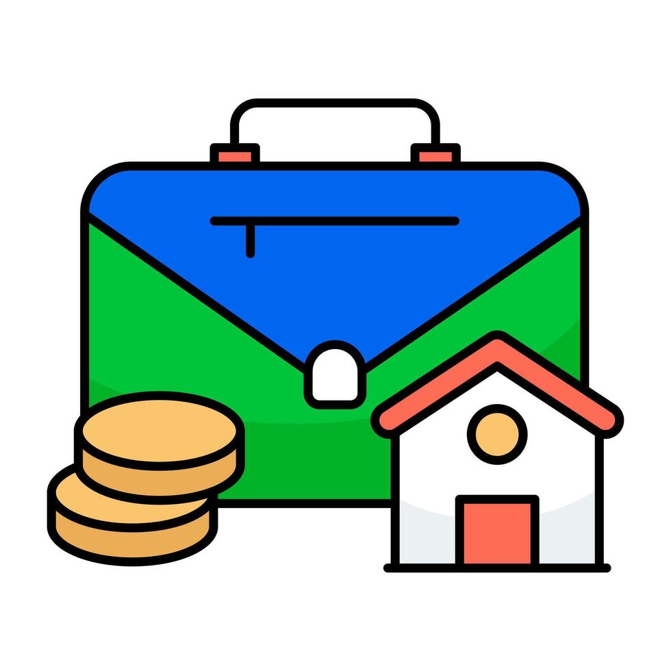 Trendy colored design of home payment vector