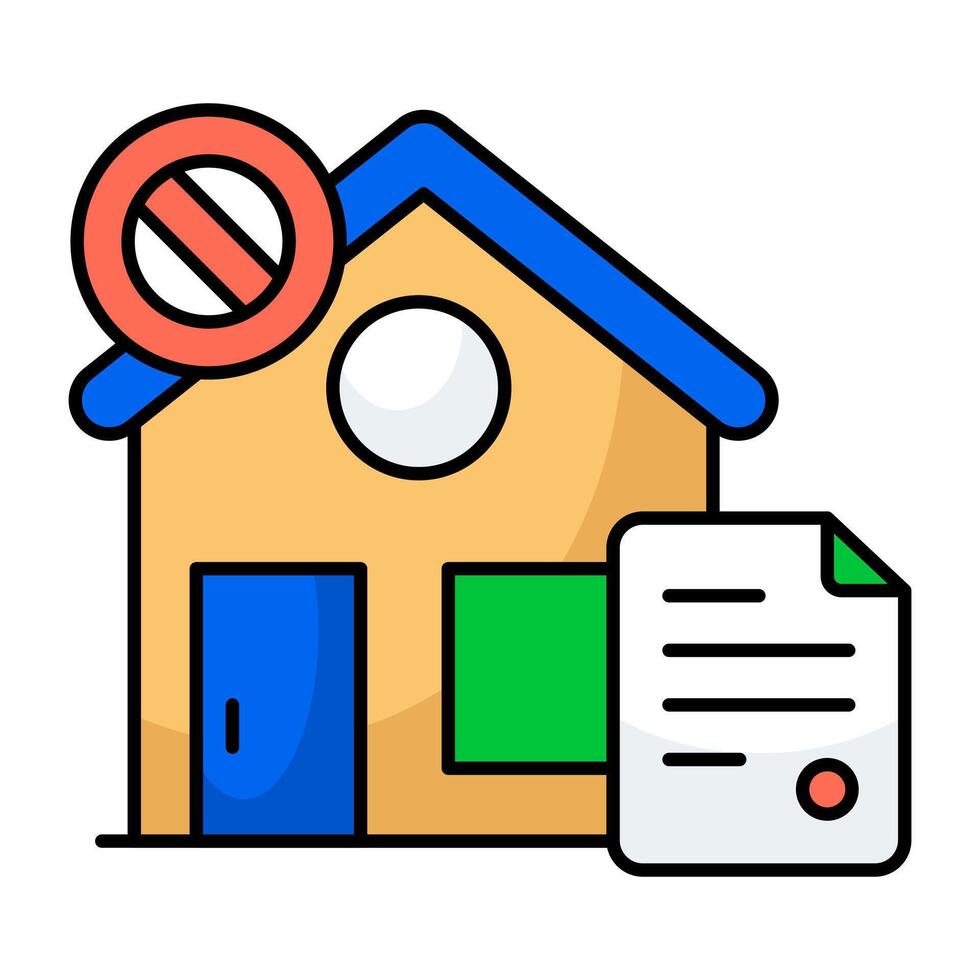 Modern design icon of forbidden estate vector