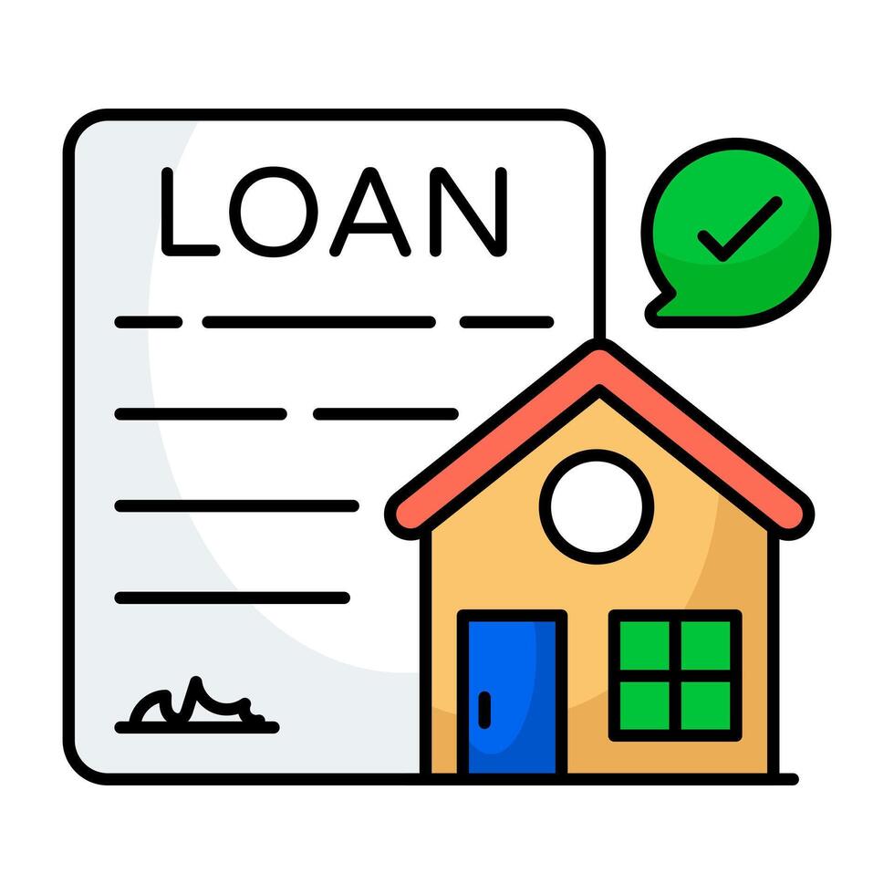 Creative icon of loan paper vector