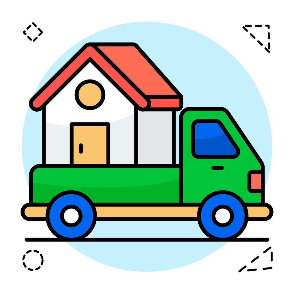 design icon of moving home vector
