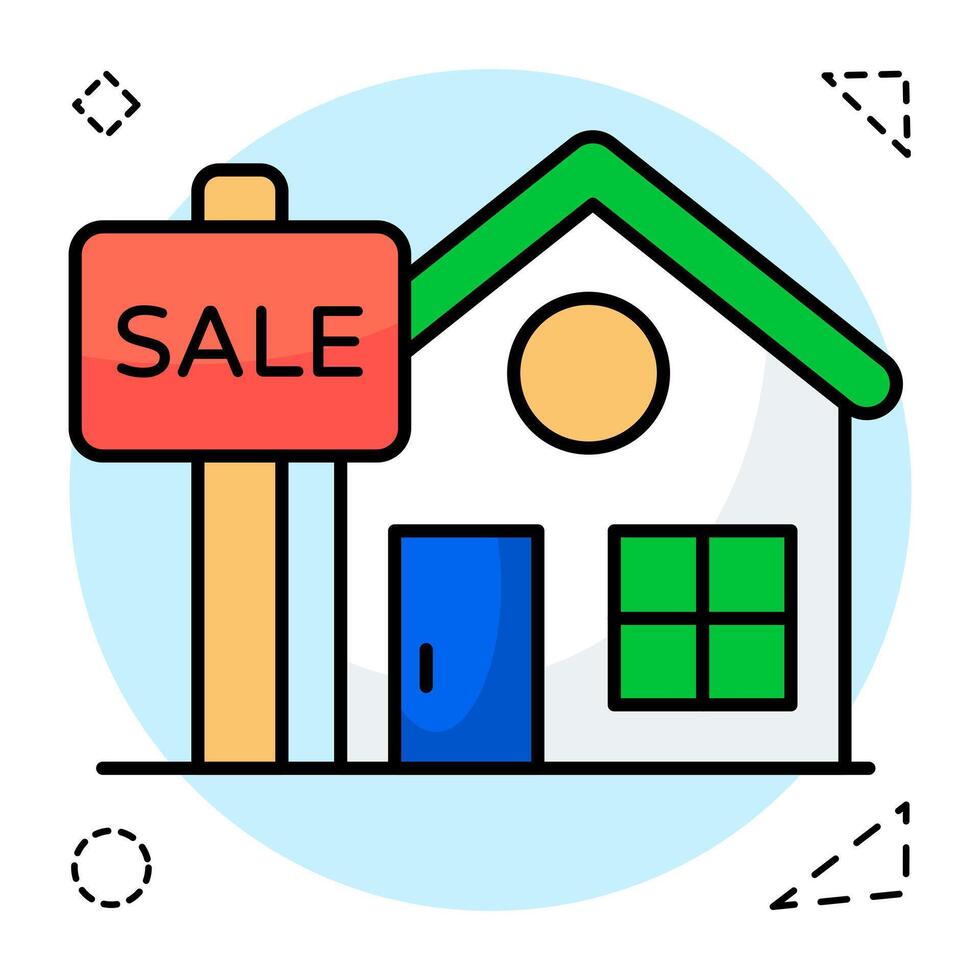 An icon of sale board vector