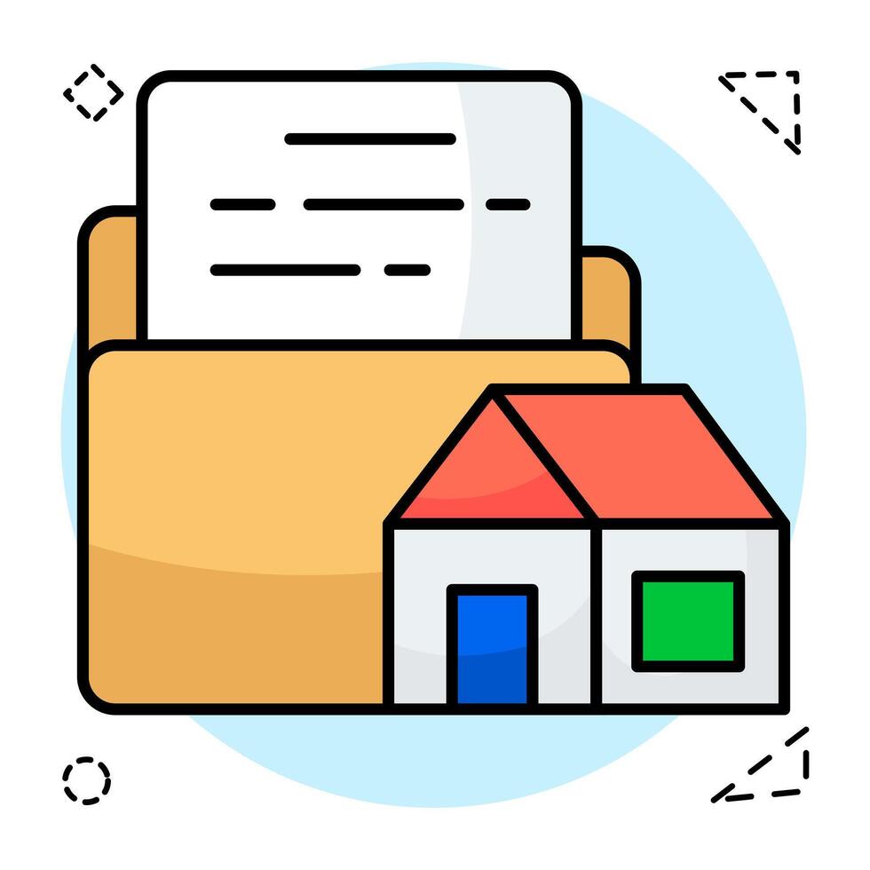 Conceptual icon of property folder vector