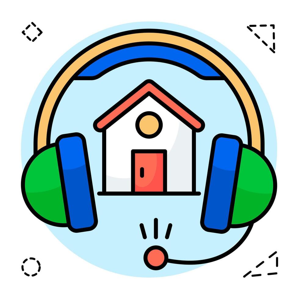 design icon of estate helpline vector