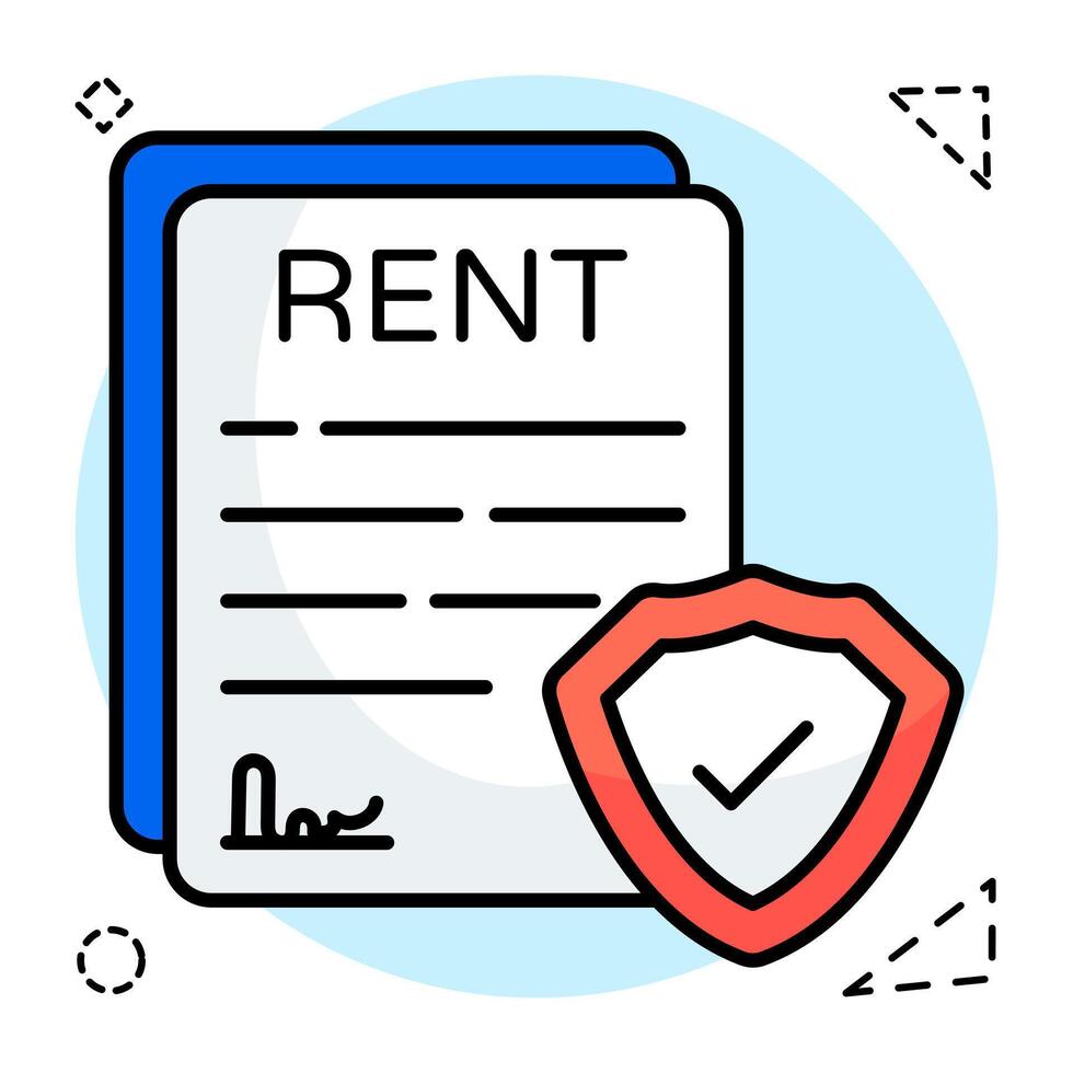 A unique design icon of rent papers vector
