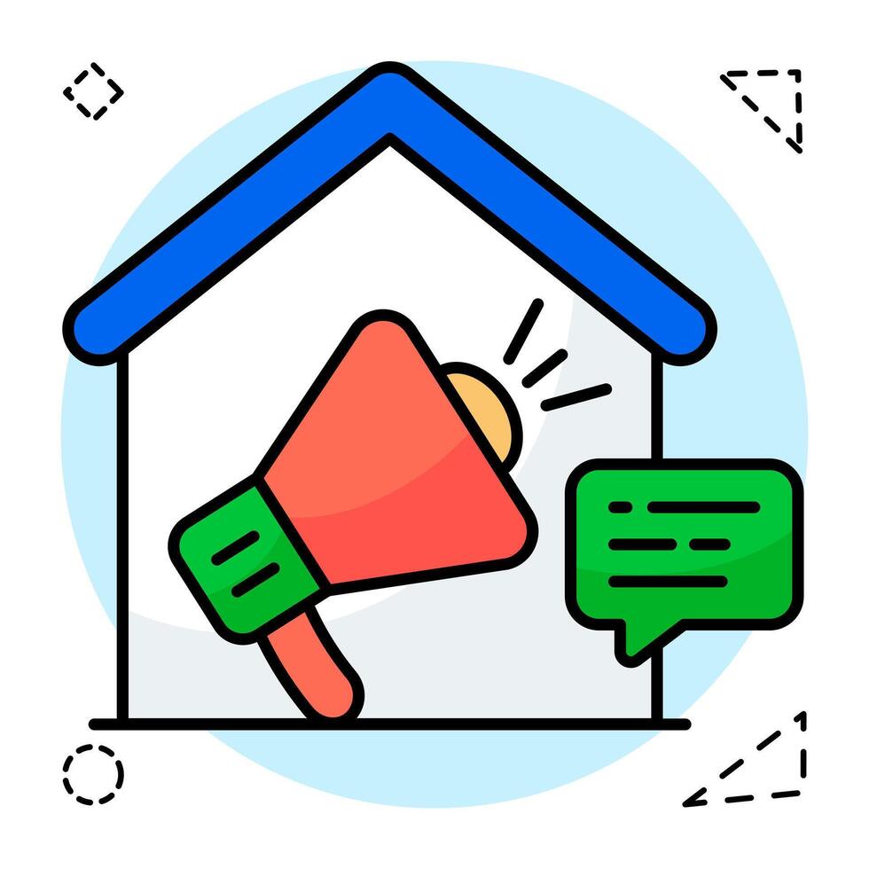colored design icon of property promotion vector