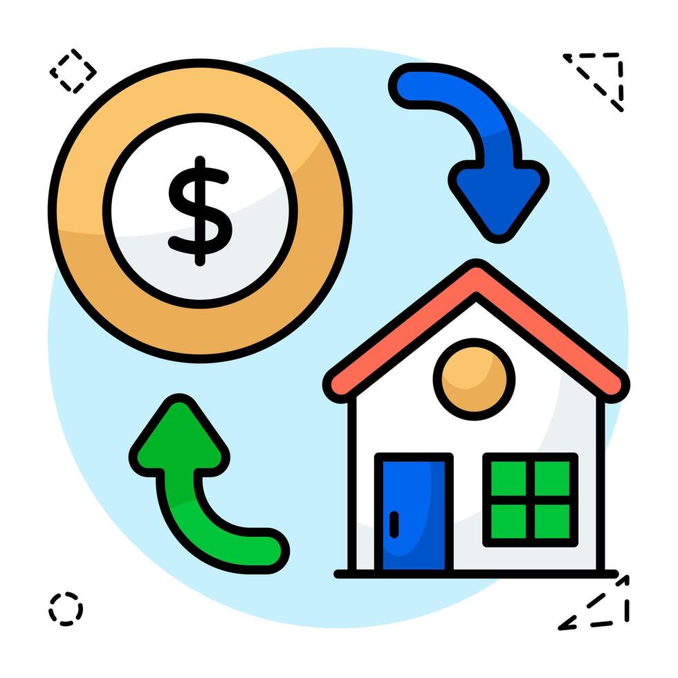 Trendy vectors design of home payments