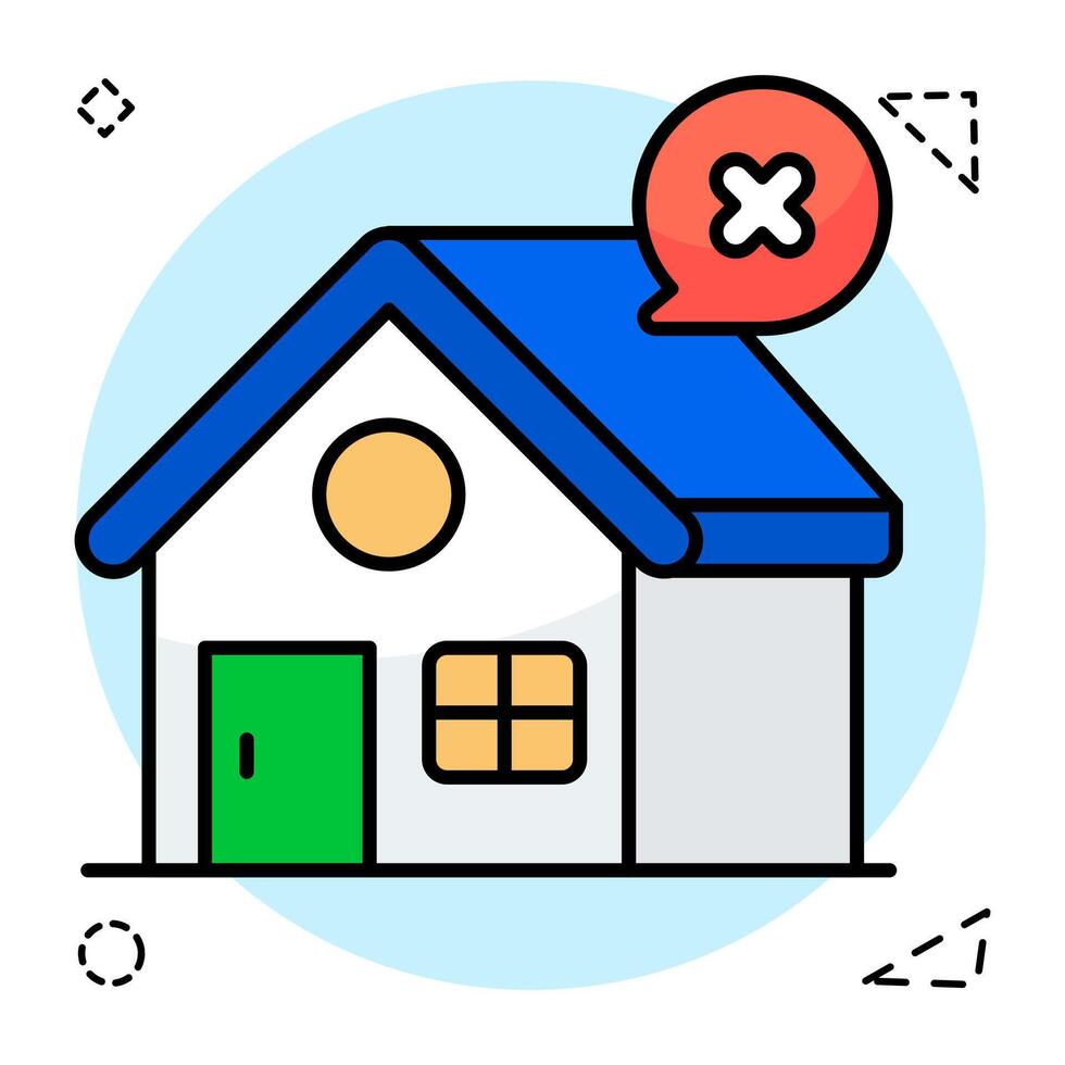 A Perfect design icon of no estate chat vector