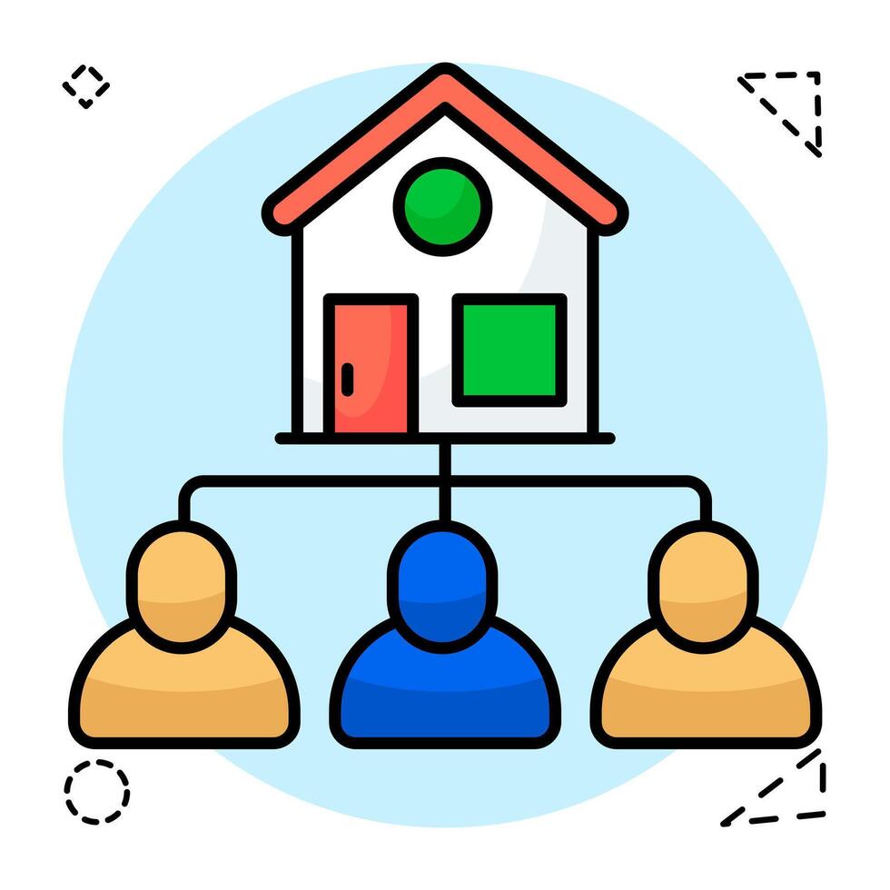 A Modern flat design icon estate agent vector
