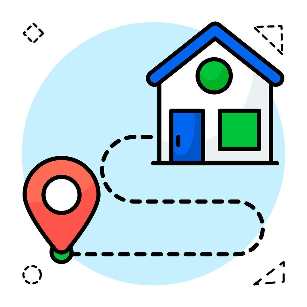 Modern icon of home locations vector