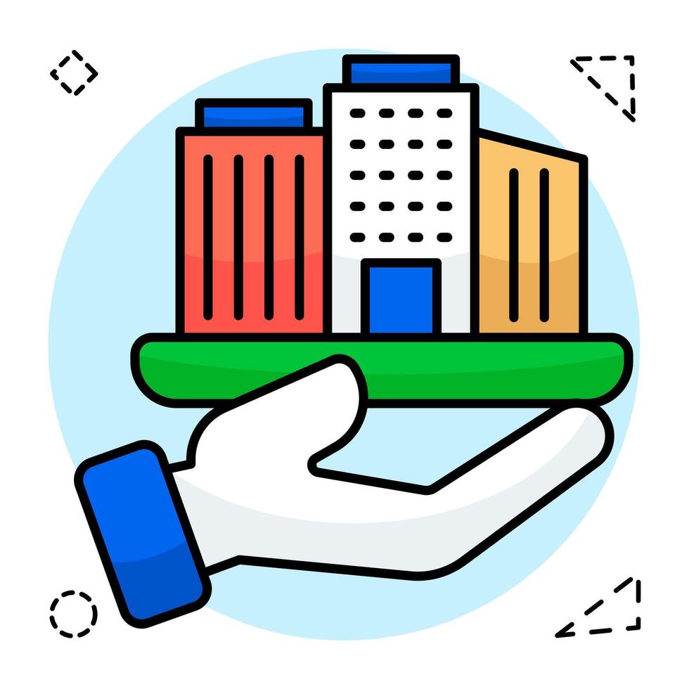 design icon of commercial building vector