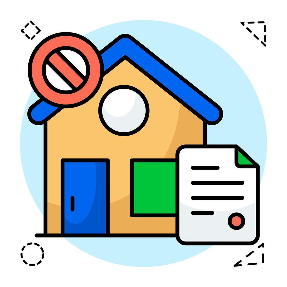 design icon of forbidden estate vector
