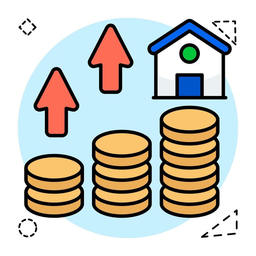 A Modern design icon of real estate value vector