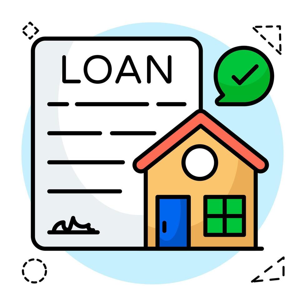 Modern design icon of loan paper vector