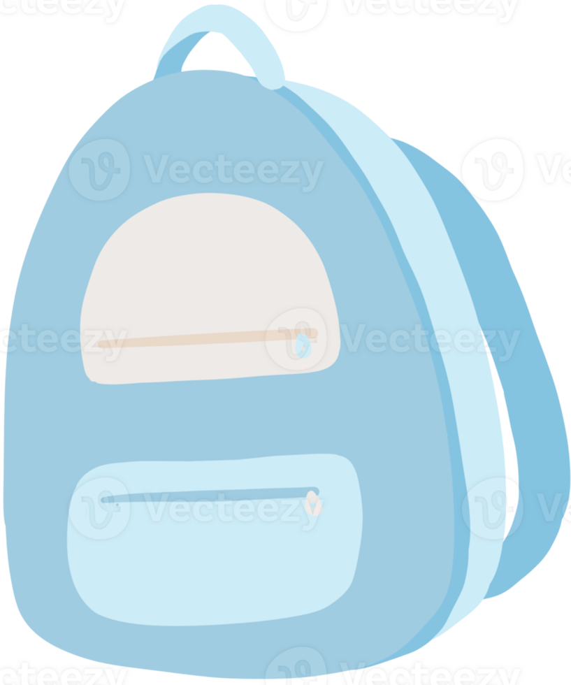 School backpack cartoon illustration png