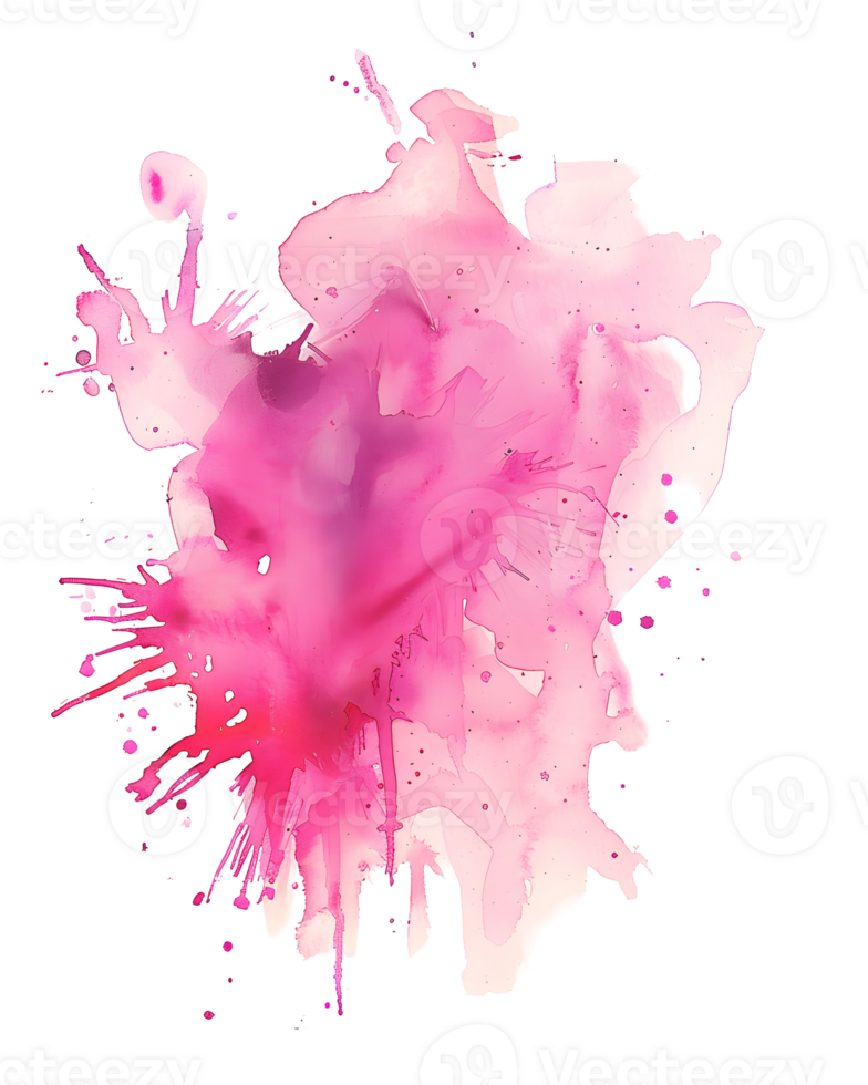 watercolor splash of vibrant pink hues, creating a dynamic and artistic visual impact png