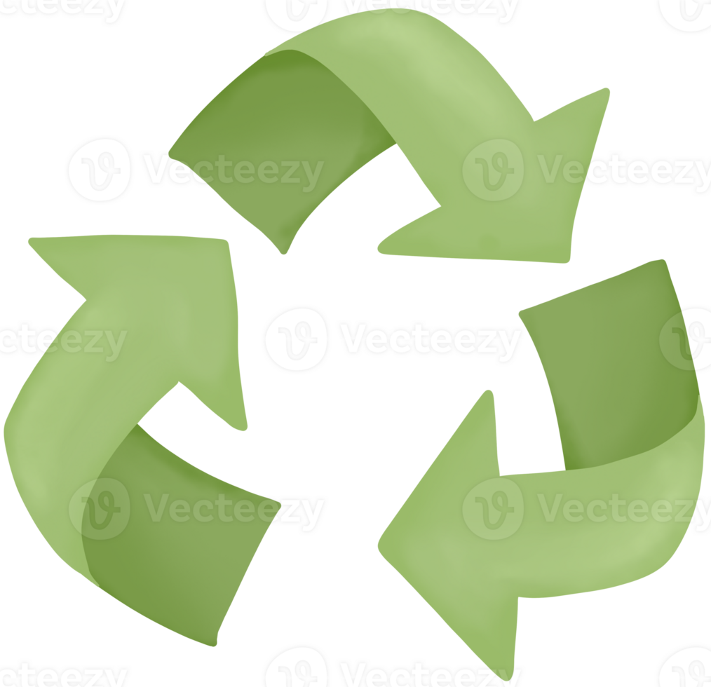 Illustration of Recycle Symbol Green png