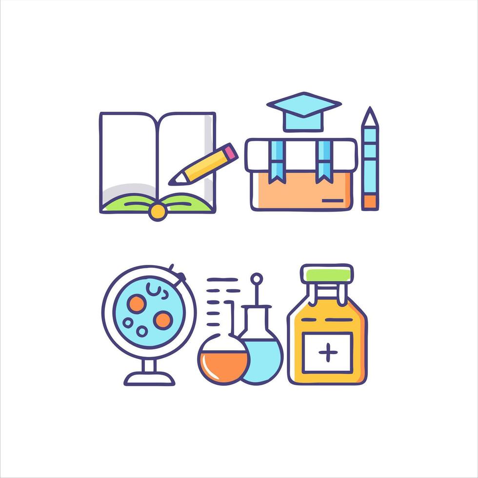 school equipment icon vector