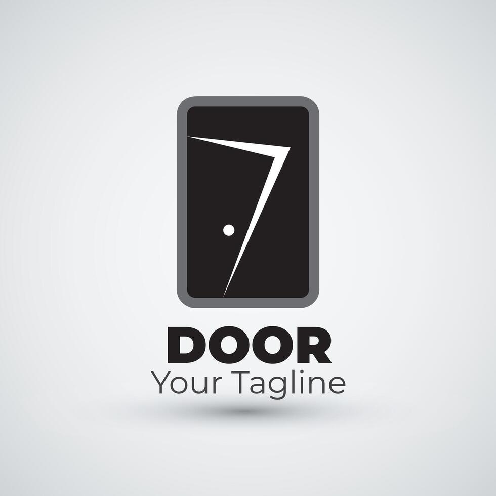 open door logo design icon template vector