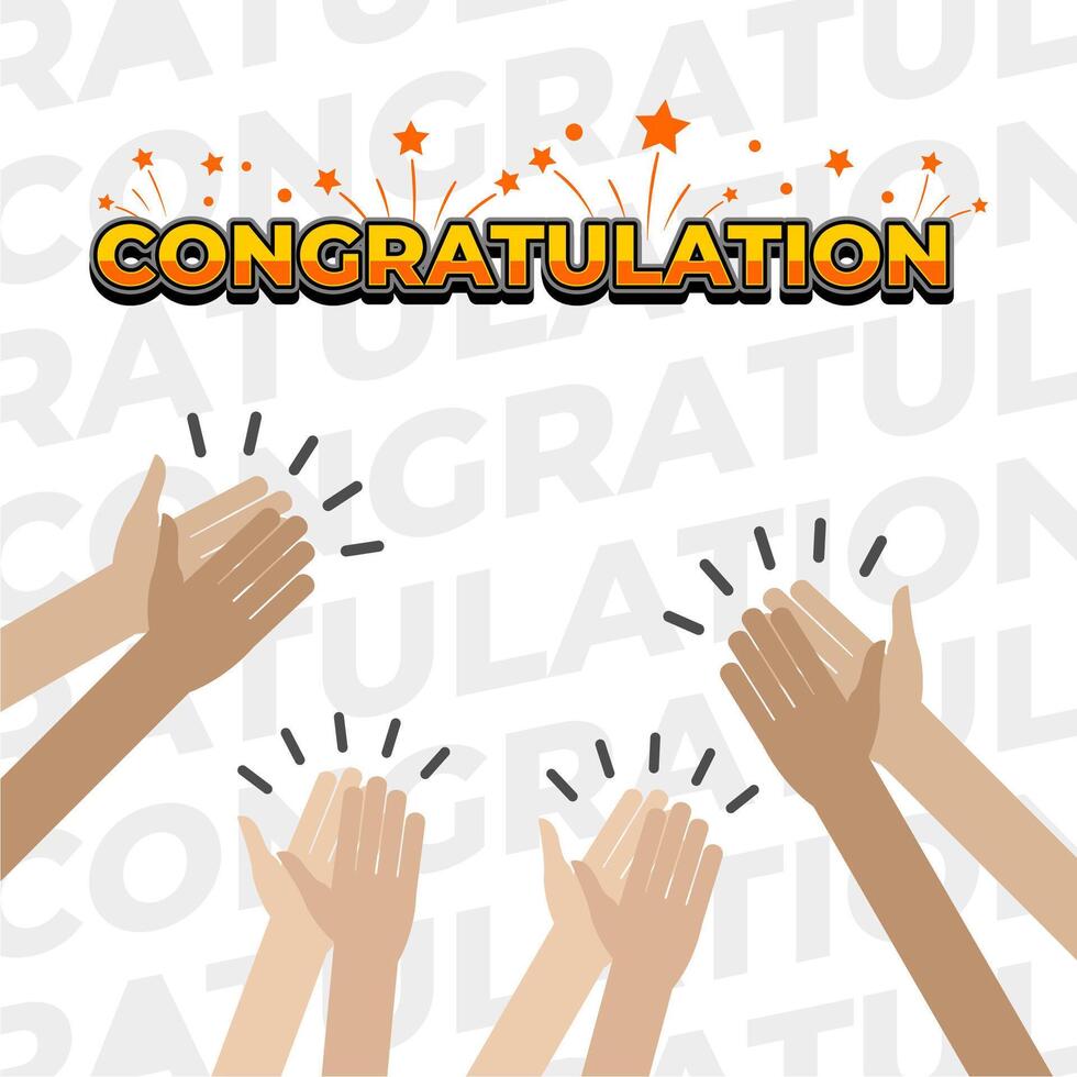 Applause and congratulations in illustration vector