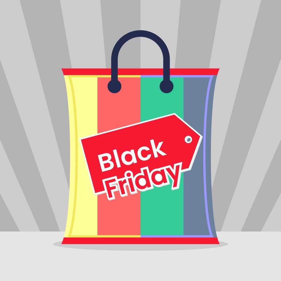 Special shopping bags for black friday vector