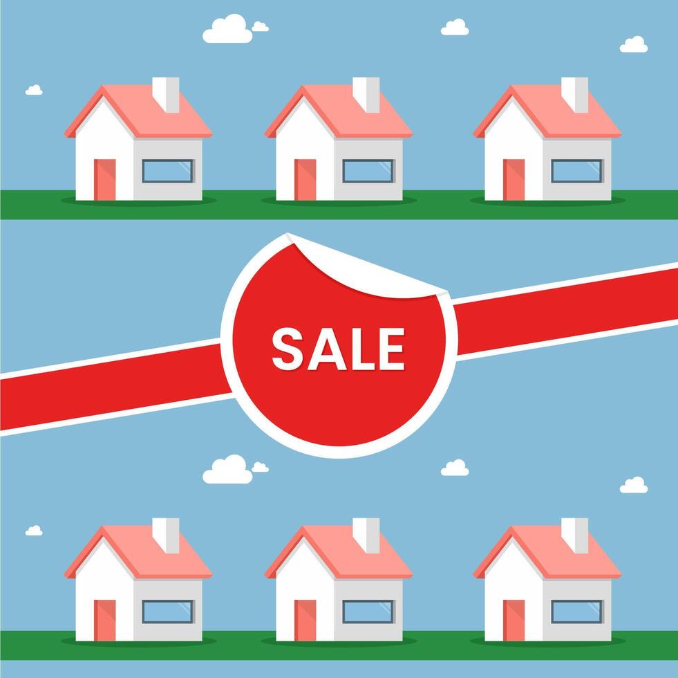 Sales of housing units from housing development companies vector
