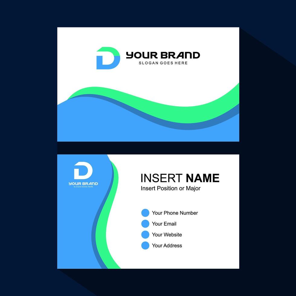 D letter logo for business card template for your business brand vector