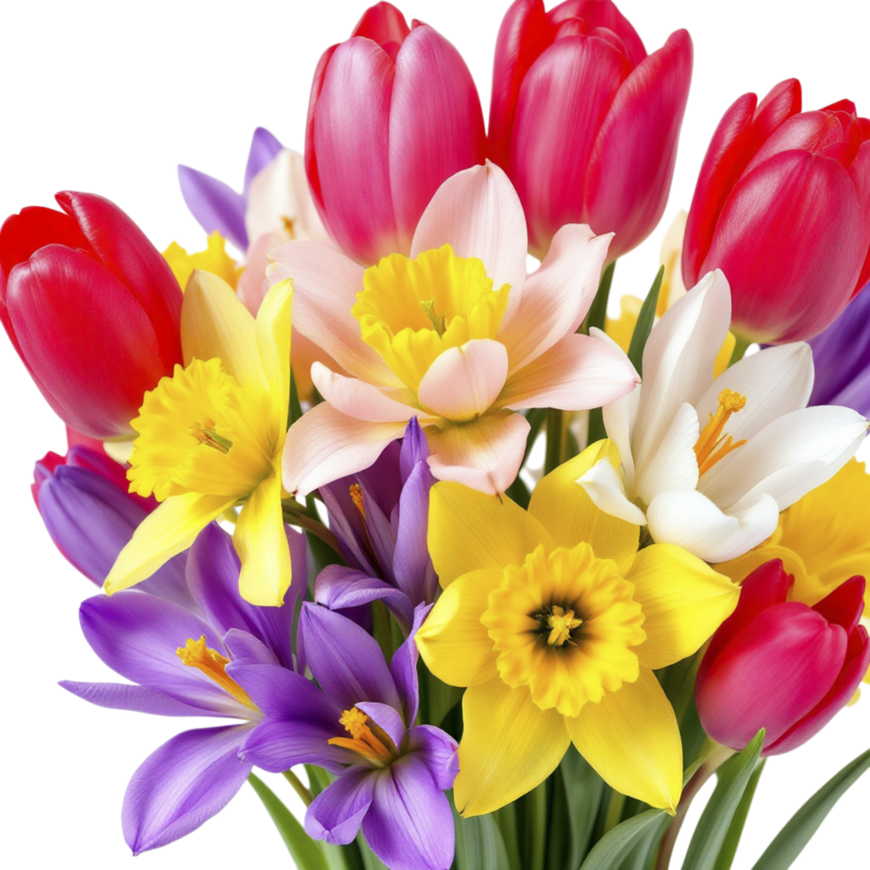 A bouquet of colorful flowers is shown png