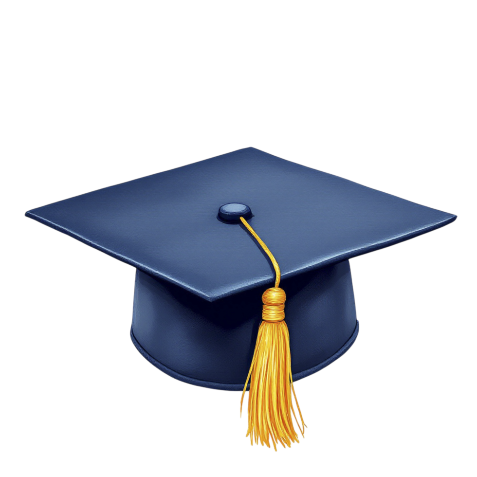 A graduation cap with a tassel on it png