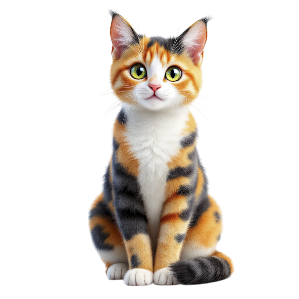 A cat sitting on a black background png
