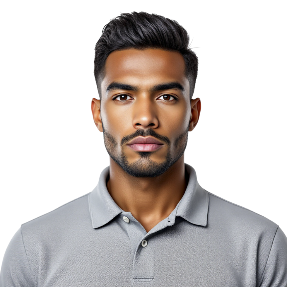 A man in a polo shirt looking at the camera png