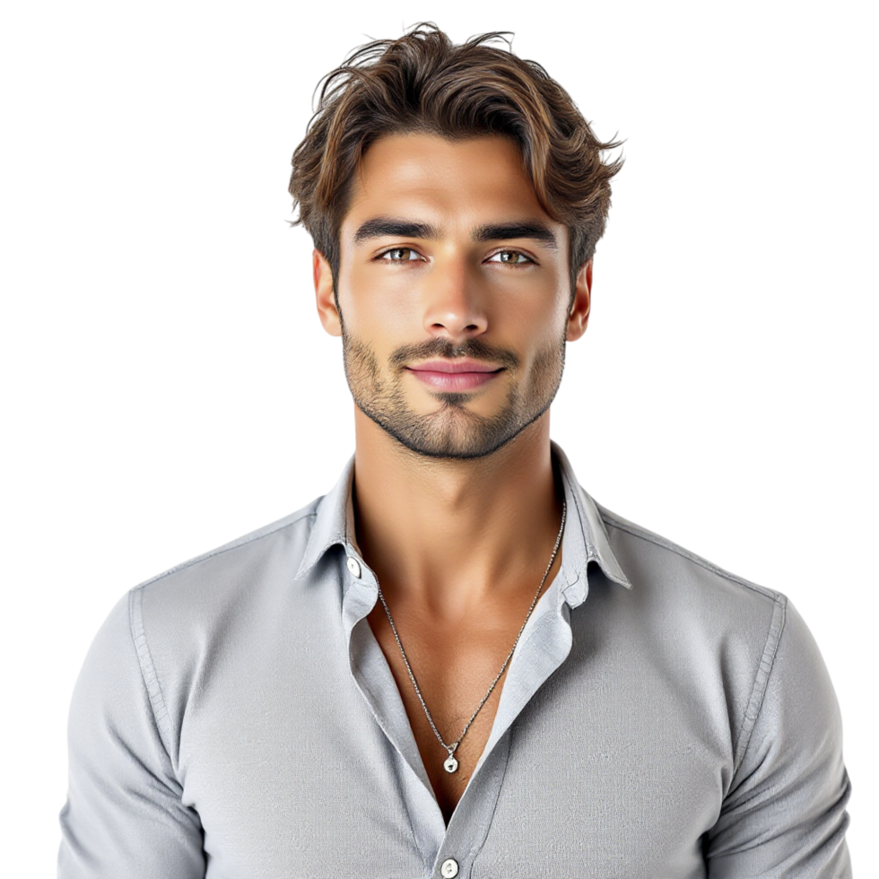 A man in a shirt and tie standing in front of a black background png