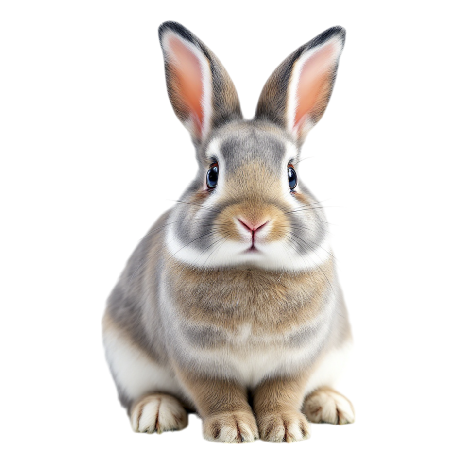 A rabbit is sitting on a black background png