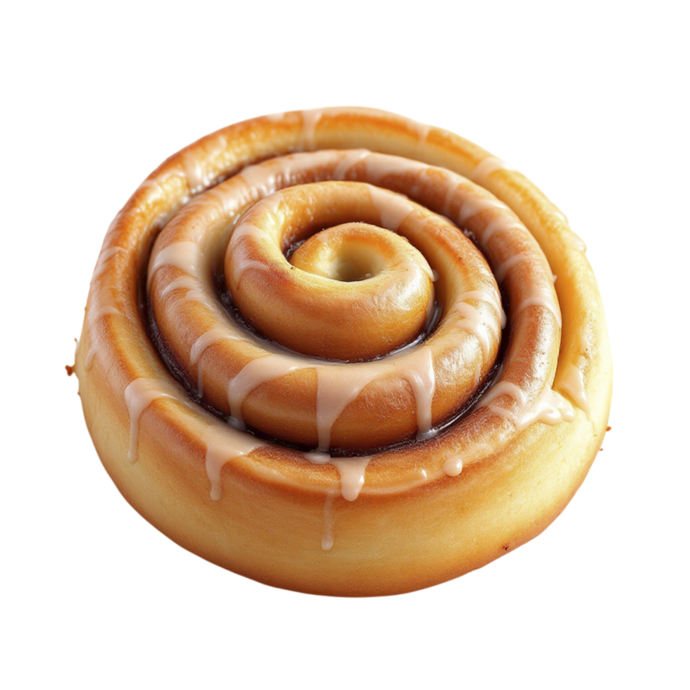 A cinnamon roll on a black background png
