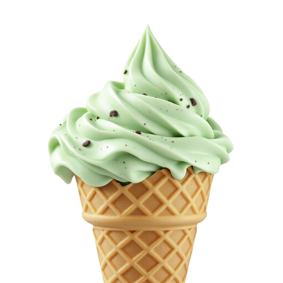 Ice cream in a waffle cone png