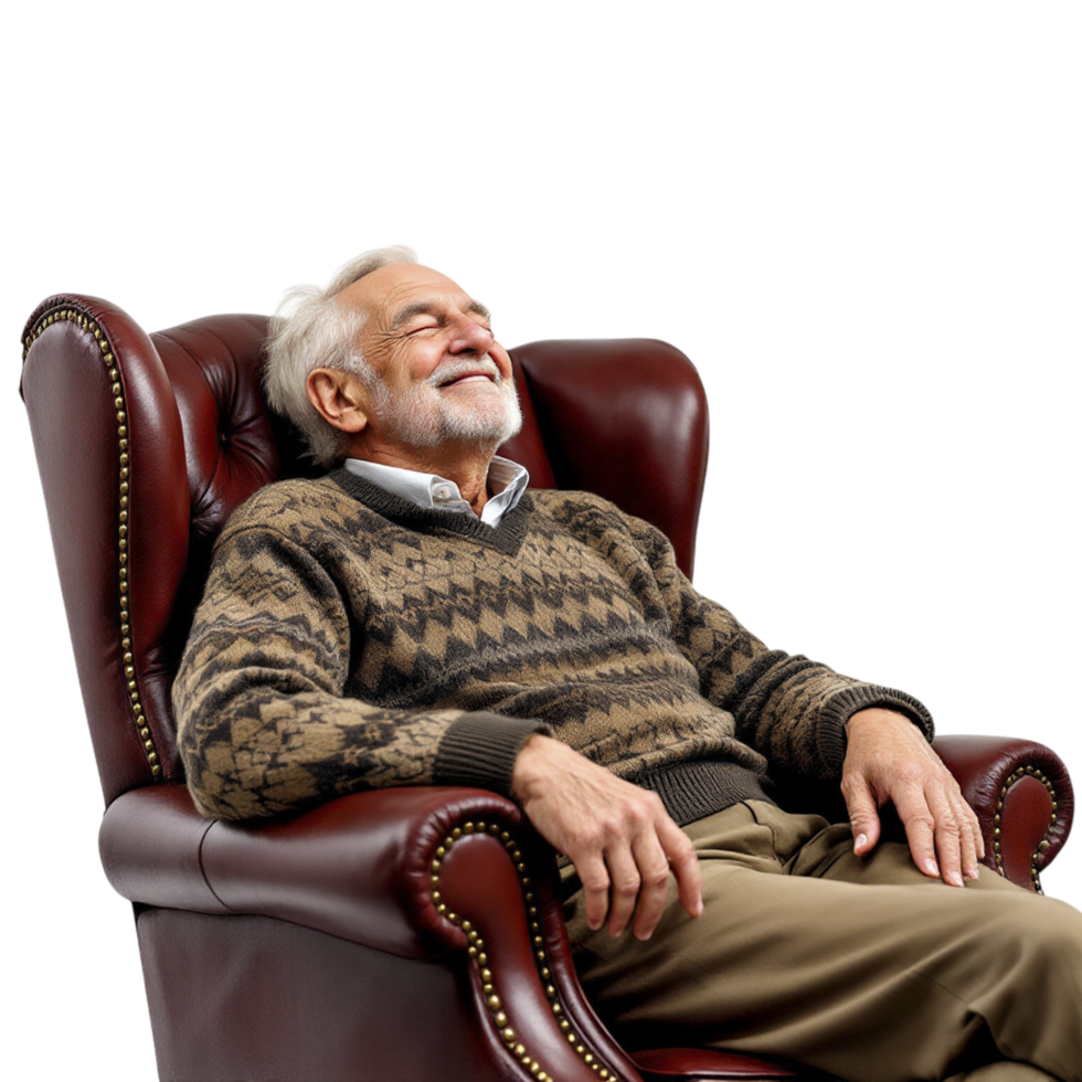 Man wearing brown sweater png