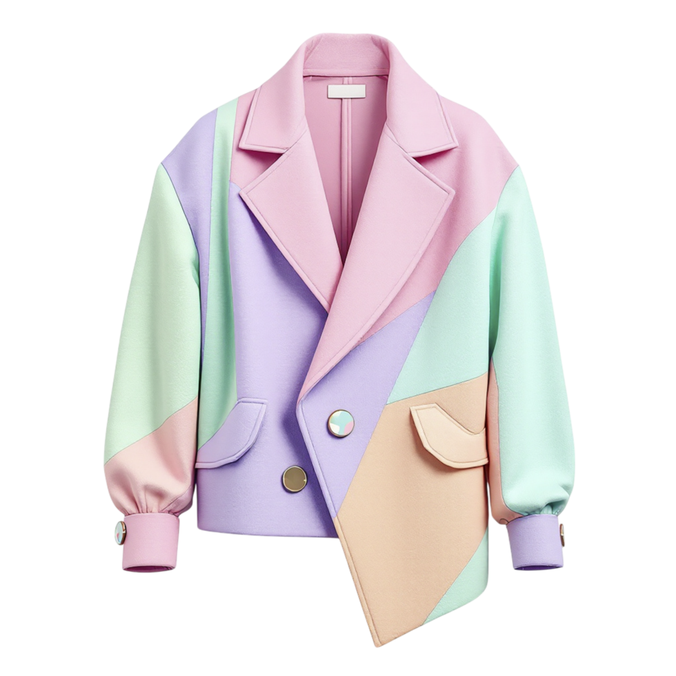 A jacket with a colorful pattern on it png