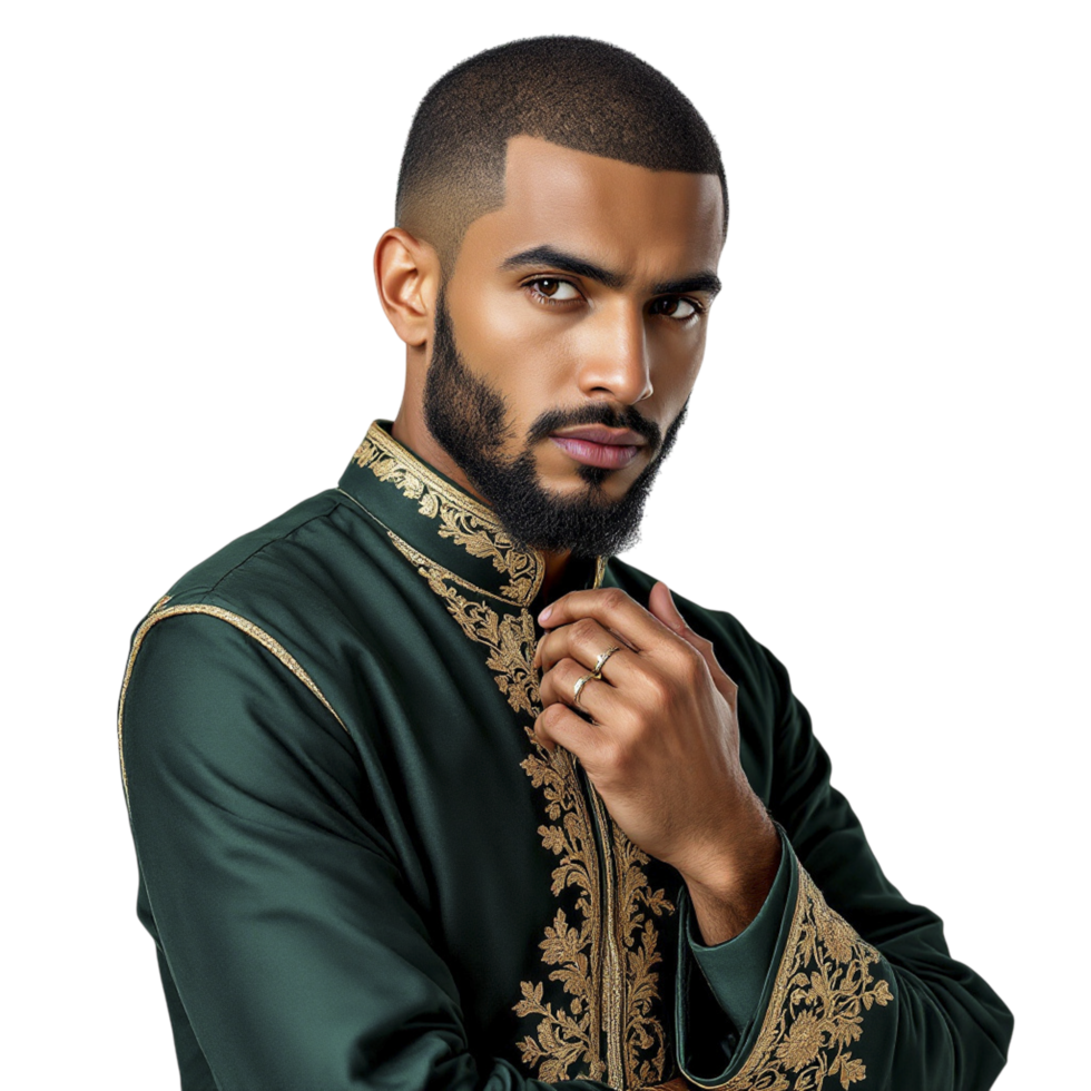 A man in an oriental outfit png