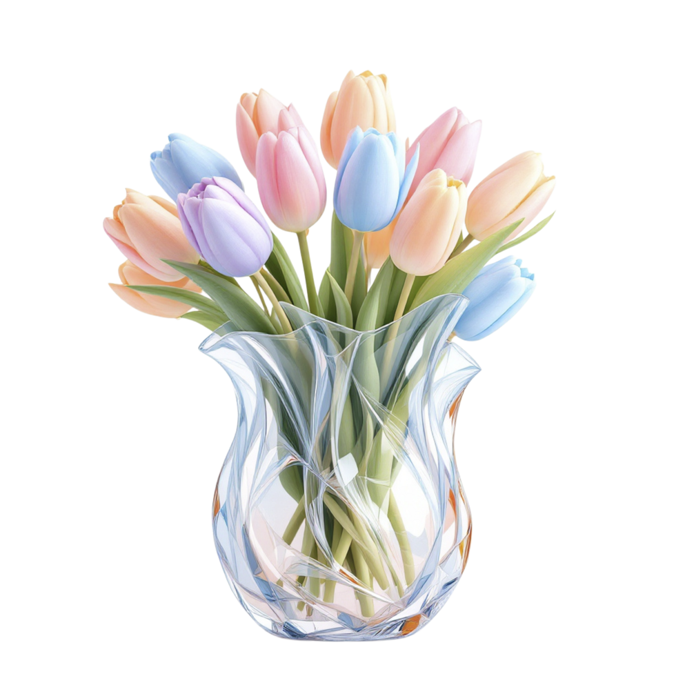 A vase with colorful flowers in it png